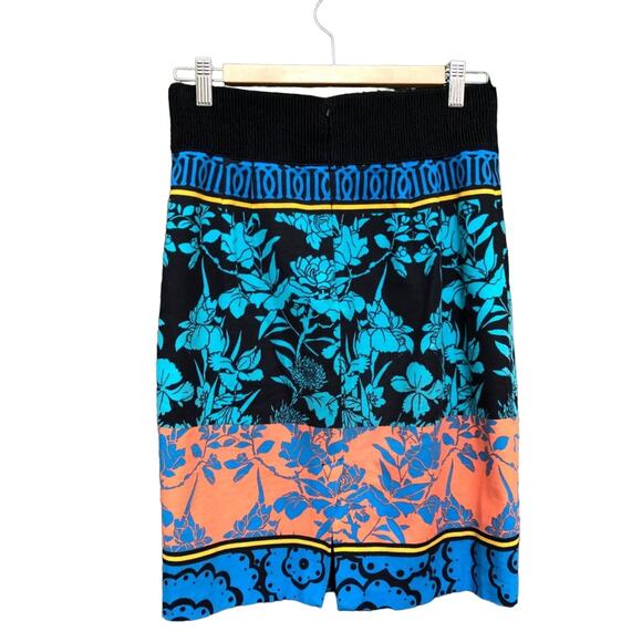 Anthropologie Skirt Tracy Reese Floral Color block Stripe Pencil Column 2 - Picture 2 of 8